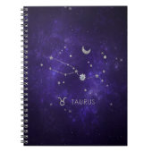 Zodiac Paarse Taurus | Kosmische Astrologie Horosc Notitieboek (Voorkant)