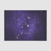 Zodiac Paarse Taurus | Kosmische Astrologie Horosc Tissuepapier (Voorkant)