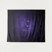 Zodiac Paarse Taurus | Kosmische Astrologie Horosc Wandkleed (Voorkant (horizontaal))