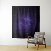 Zodiac Paarse Taurus | Kosmische Astrologie Horosc Wandkleed (In situ)