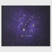 Zodiac Paarse Vissen | Kosmische Astrologie Horosc Cadeaupapier (Vlak)