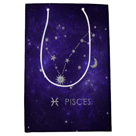 Zodiac Paarse Vissen | Kosmische Astrologie Horosc Medium Cadeauzakje (Voorkant)