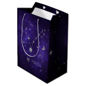 Zodiac Paarse Vissen | Kosmische Astrologie Horosc Medium Cadeauzakje (Achterkant Gekanteld)