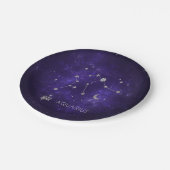 Zodiac Paarse Waterman | Astrologie Horoscoop Papieren Bordje (Gekanteld)