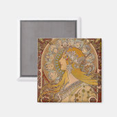 Zodiac Par Mucha Magnet (Recto/Verso)