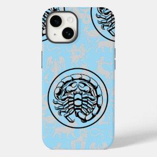Zodiac Pattern Z02 - Schorpioen.w L Blauw BG Case-Mate iPhone 14 Hoesje