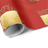 Zodiac Pig Papercut Chinees jaar 2019 Wrapping P Cadeaupapier (Rol Hoek)