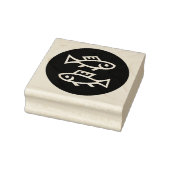Zodiac Pisces Circle Rubber Stamp Rubberstempel (Stempel)
