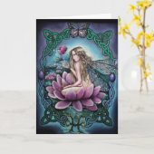 Zodiac Pisces horoscoop wenskaart Kaart (Gele Bloem)