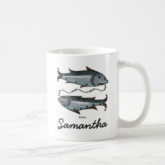 Zodiac: Pisces in kleur Koffiemok (Rechts)
