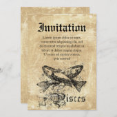  Zodiac Pisces Kaart (Voorkant / Achterkant)