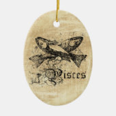  Zodiac Pisces Keramisch Ornament (Voorkant)