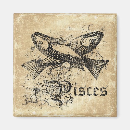 Zodiac Pisces Magneet (Voorkant)