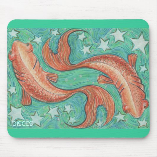 Zodiac Pisces mousepad Muismat (Voorkant)