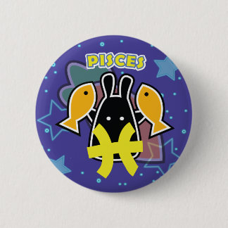 ZODIAC - PISCES RONDE BUTTON 5,7 CM