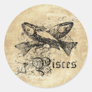  Zodiac Pisces Ronde Sticker