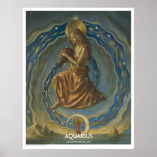 Zodiac Poster - Aquarius (Voorkant)