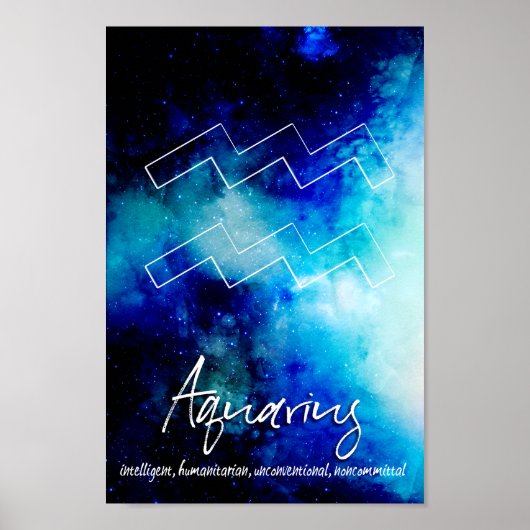 Zodiac : Poster de Traits Aquarius (Devant)