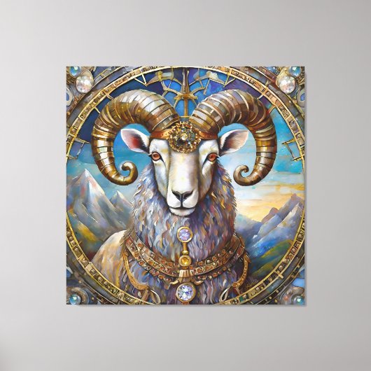Zodiac - Ram de Ram Canvas Afdruk (Voorkant)
