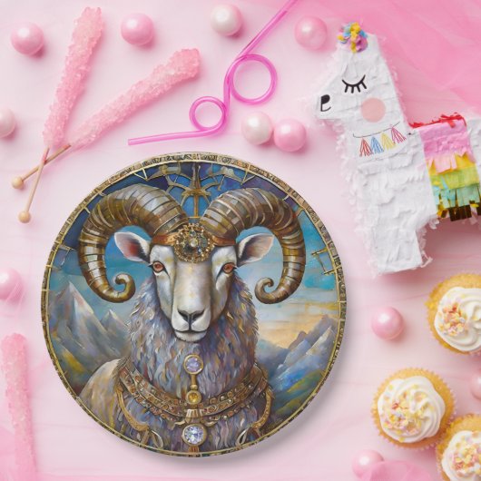 Zodiac - Ram de Ram Papieren Bordje (Feest)
