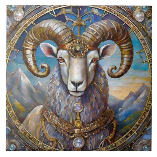 Zodiac - Ram de Ram Tegeltje (Voorkant)