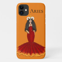 Zodiac Ram Goddess Custom Sinaasappel iPhone 11 Hoesje