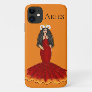Zodiac Ram Goddess Custom Sinaasappel iPhone 11 Hoesje