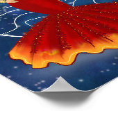 Zodiac Ram Godin met Planet Mars Celestial Poster (Hoek)