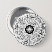Zodiac Ronde Button 7,6 Cm (Voorkant /achterkant)