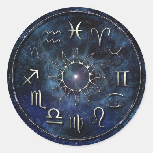 Zodiac Ronde Sticker (Voorkant)