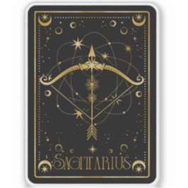 Zodiac Sagittarius Astrologie Zwart-wit Sticker
