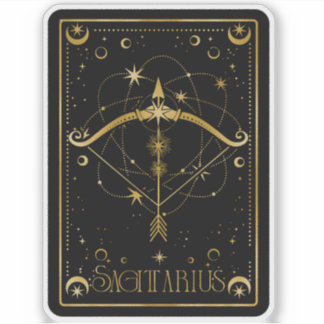 Zodiac Sagittarius Astrologie Zwart-wit Sticker