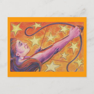 Zodiac Sagittarius-briefkaart Briefkaart