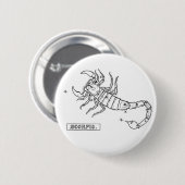 Zodiac Scorpio Button (Voorkant /achterkant)