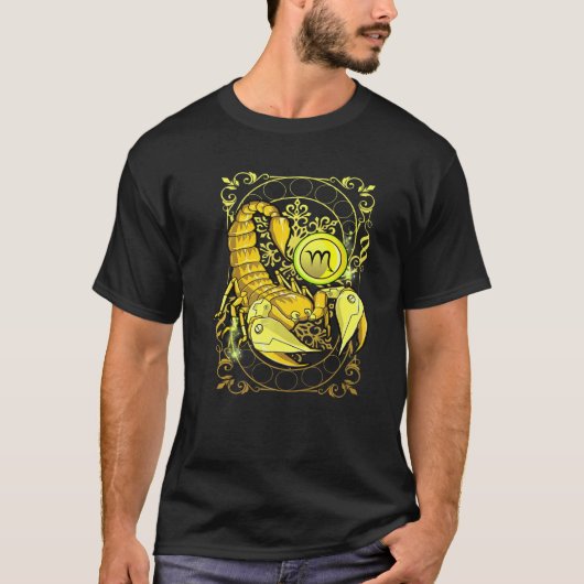 Zodiac Scorpio Geïnspireerd Scorpio Symbool Verwan T-shirt (Voorkant)