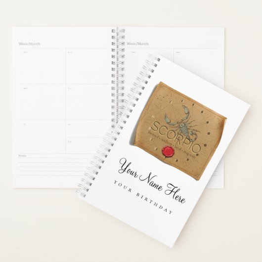 Zodiac - Scorpio - Personalized Day Planner (Display)