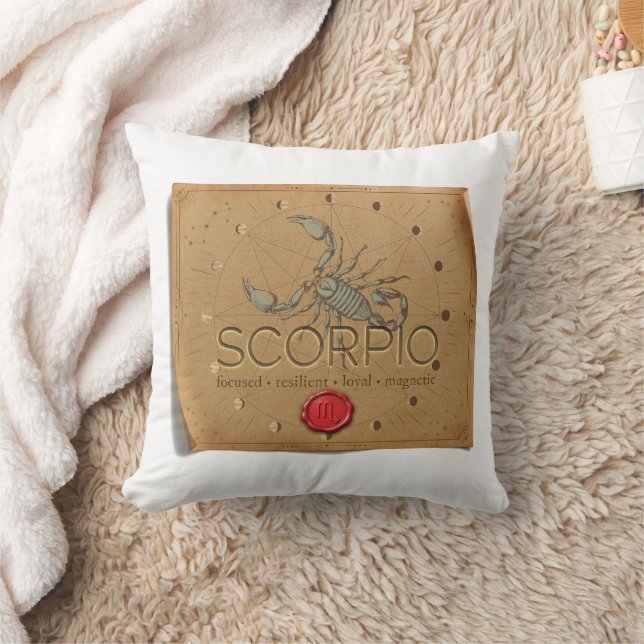 Zodiac - Scorpio - Throw Pillow Kussen (Deken)