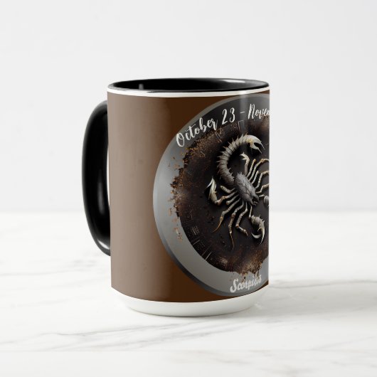 Zodiac Scorpius Scorpio Personeel aanpassen Mok (Voorkant links)