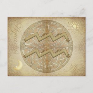 Zodiac Sign Aquarius Briefkaart