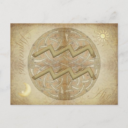 Zodiac Sign Aquarius Briefkaart (Voorkant)