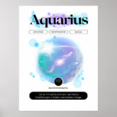 Zodiac Sign Aquarius Quote Air Element Poster (Voorkant)