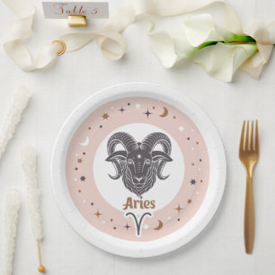 Zodiac Sign Aries Papieren Bordje
