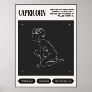 Zodiac Sign Capricorn Poster