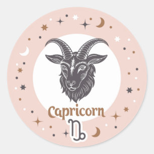 Zodiac Sign Capricorn Ronde Sticker