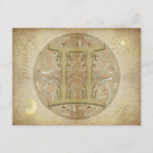 Zodiac Sign Gemini Briefkaart