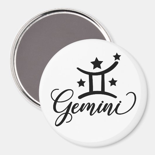 Zodiac Sign Gemini Magneet (Voorkant / Achterkant)