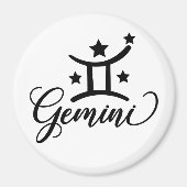 Zodiac Sign Gemini Magneet (Voorkant)