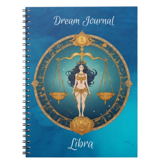 Zodiac Sign Libra Dream Journal Notitieboek (Voorkant)