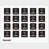 Zodiac Sign Libra Zodiac Vierkante Sticker (Vel)