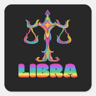 Zodiac Sign Libra Zodiac Vierkante Sticker